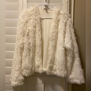 Est. 1946 Women Faux Fur Overcoat Hip Length‎ Outwears Winter Sz Small